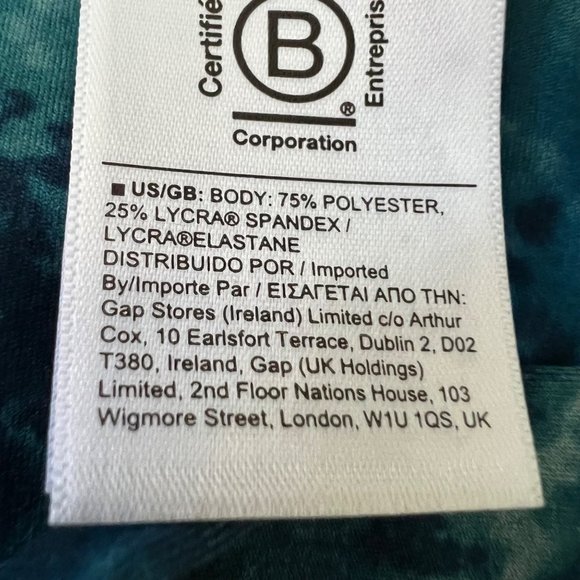 Athleta Plus Salutation Stash Pocket II 7/8 Tight Leggings Blue Tie Dye size 3X - Picture 11 of 16